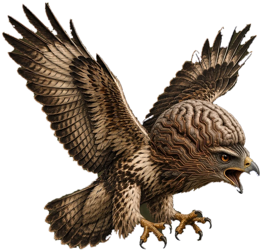 Hoch Hunt hawk diving in